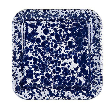 Cobalt Blue Swirl Square Baking Sheet, 10.5"